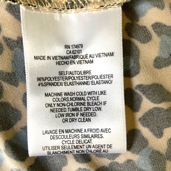 BCBGMAXAZRIA Faux Wrap Dress, Leopard Print, Medium - Picture 6 of 6